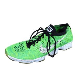 Nike Flyknit Zoom Agility Women Training Shoe Size 7.5 Gym Workout Green